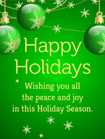 Happy Holidays